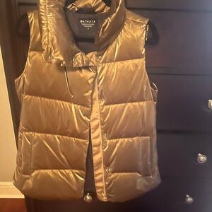 Athleta Gold Puffer Vest